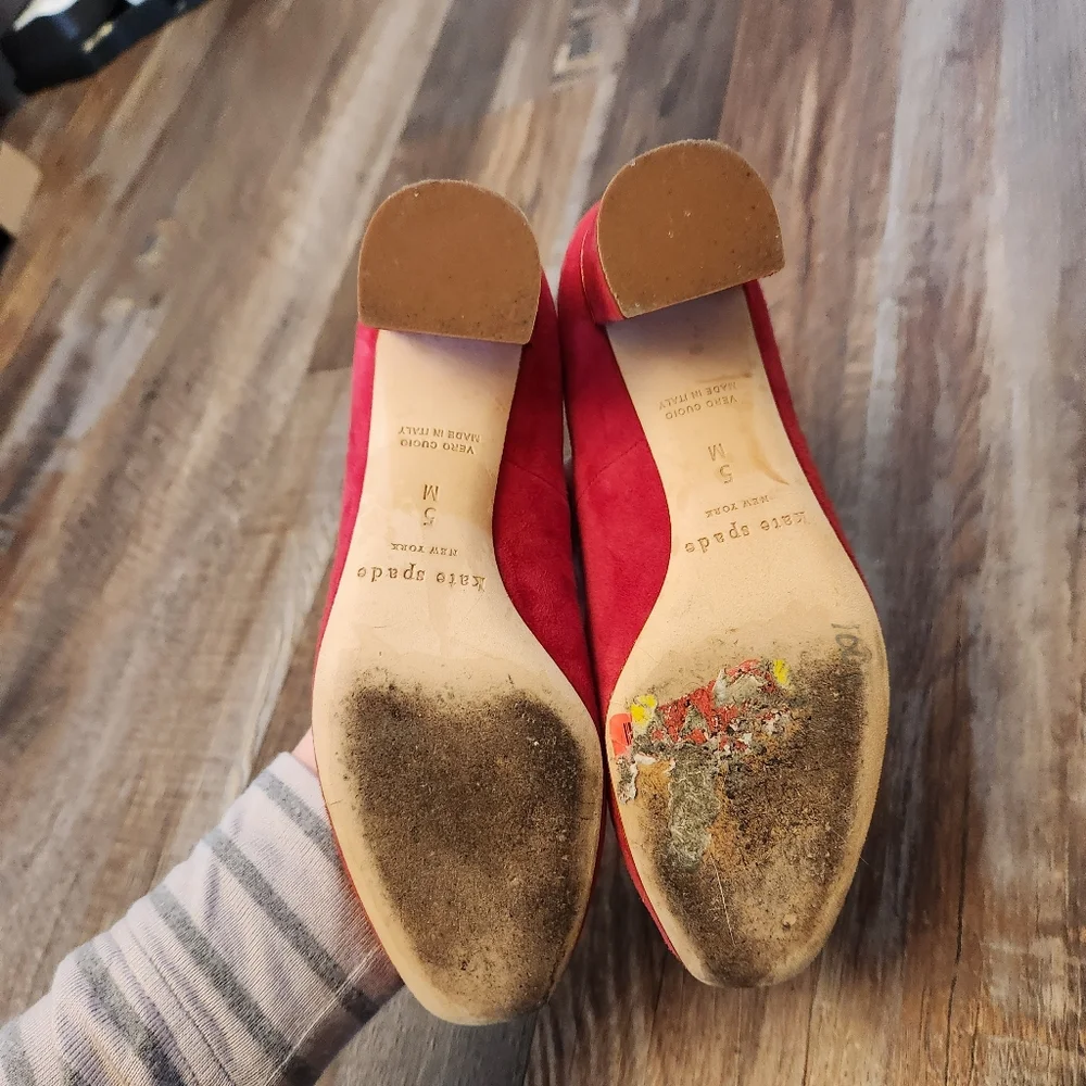 Kate Spade New York Red Suede Pump
